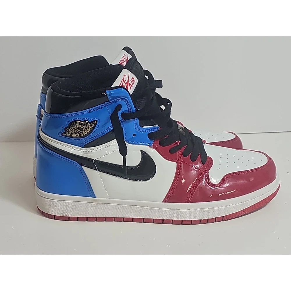 Air Jordan 1 Retro Mens Size 8 High OG Fearless Red/White/Blue/Black CK5666-100